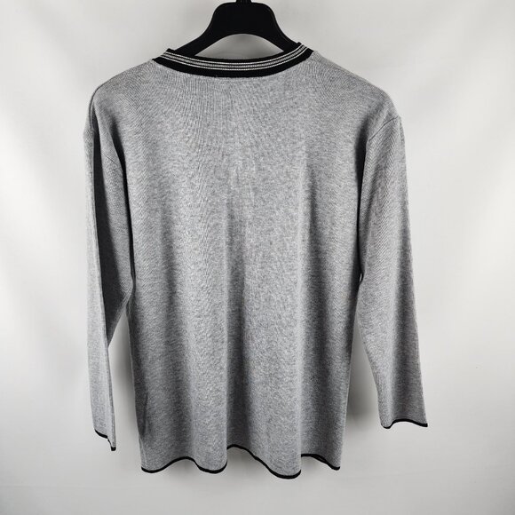 Route 66 Sweater Mens Large Gray Vintage L/S V-Neck Pullover USA NWT - Picture 2 of 7